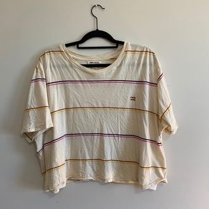 COPY - BillaBong striped oversized crop tee